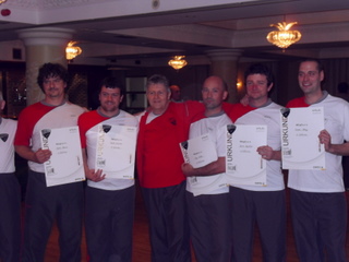 Some of Sifu Canavan's students receiving the TG certificates from Dai-Sifu Tausend